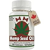 Hemp Seed Oil Capsules for Pain, Stress and Sleep Support – Hemp Oil 1000mg with Vegan Omega 3, 6 & 9 for Joint, Muscle and I