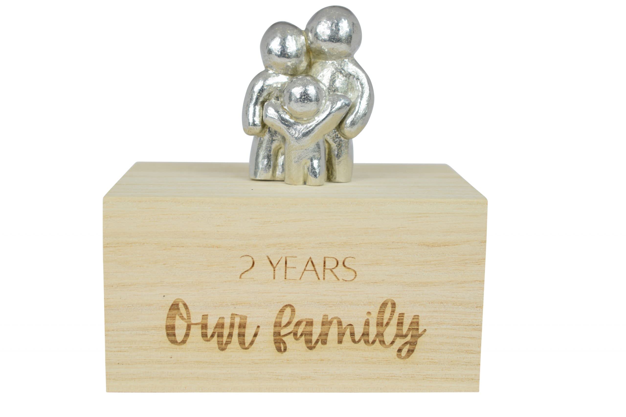2 Year Anniversary Our Little Hugging Family Choose Amount of Children (1 Child)