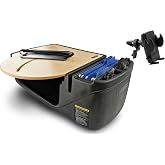 AutoExec Roadmaster Car Desk and Portable Workstation with Phone Vent Clip, Natural