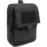 Tactical EDC Belt Pouch, Large Capacity Molle Pack Cell Phone Holster Tools Holder Gadget Organizer Waist Bag Extension of Backpack 3 Colors (Black,Brown,Green)