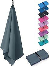 Fit-Flip Microfiber Swimming Towel 80x40cm Quick Dry Cool Grey