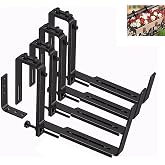 Y&amp;M 4 Pack Window Box Brackets, Adjustable Railing Planter Box Brackets | Enhanced Bottom Support, Heavy Duty Deck Railings Hanging Flower Box Brackets for Balconies, Fences, and Garden(Black)