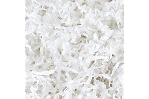 CGZWXJIN White Crinkle Cut Paper Shred Filler (1/2 LB)，Crinkle Paper for Gift Box, Shredded Paper Filler, Gift Basket Filler,Gift Wrapping