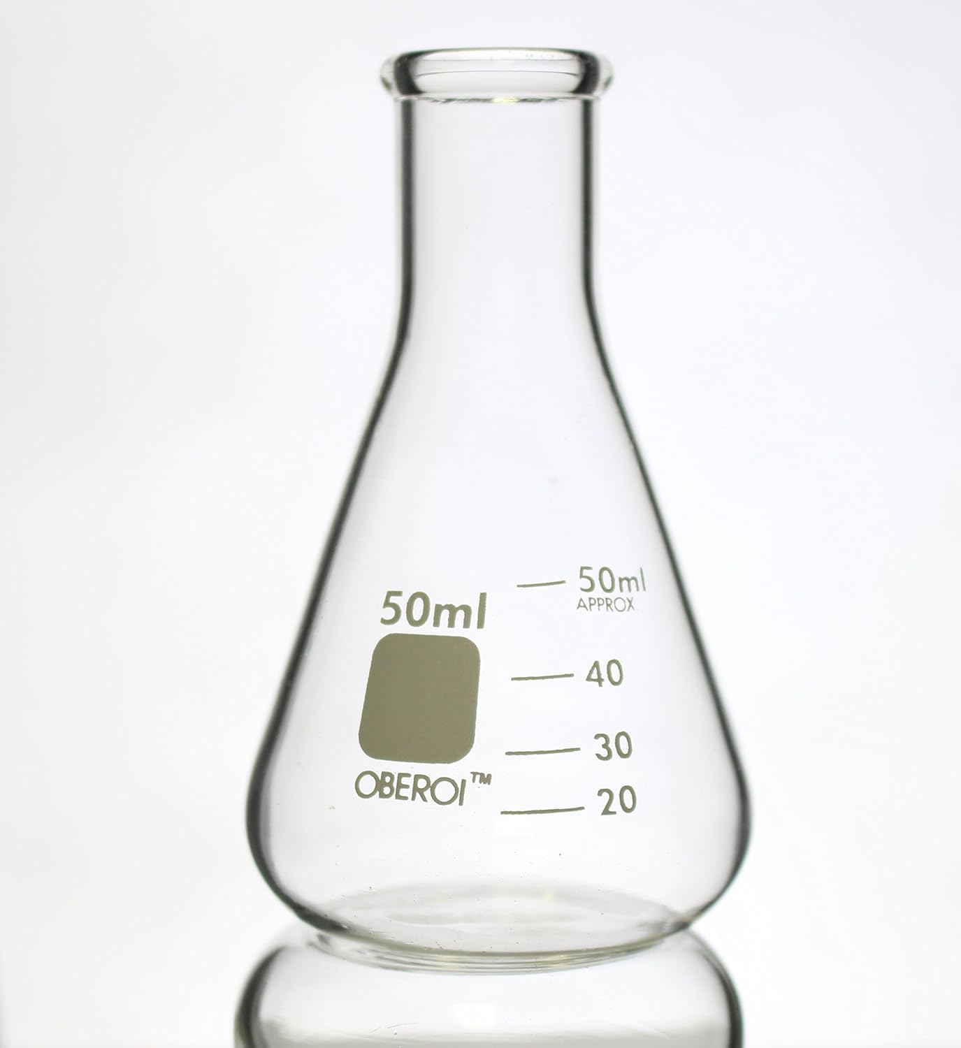 50 ml Erlenmeyer Flask, Narrow Neck, Graduated Oberoi