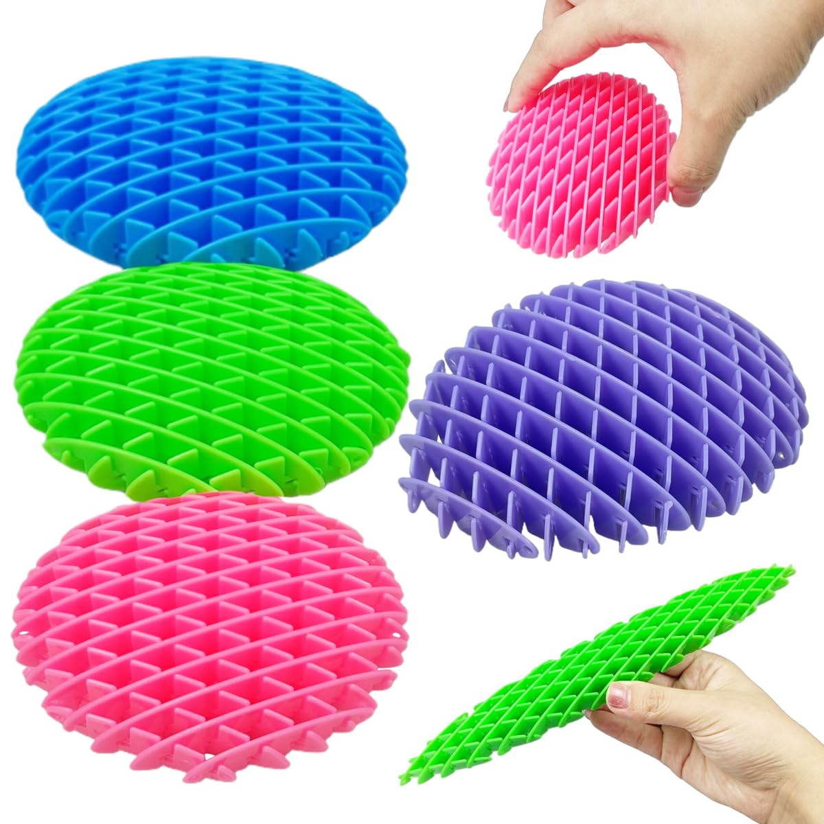 Photo 1 of ***2 pack Anditoy 4 Pack Fidget Worm Toys Elastic Worm Stress Relief Toys for Kids Boys Girls Christmas Stocking Stuffers Gifts