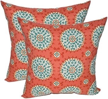 Amazon Com Set Of 2 Indoor Outdoor Square Decorative Throw