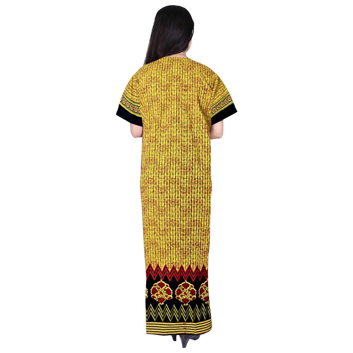 jwf pure cotton women/girls nightwear gown multicolour nighty (free size)