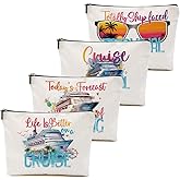 1 Pcs 3 Pcs 4 Pcs Makeup Bag, Girls Trip Gifts Favors Girls Weekend Gifts, Friendship Gifts for Women Bestie Bride