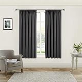 Aspire Homeware Grey Blackout Curtains Pencil Pleat 46x54 Inches 2 Panels view 6