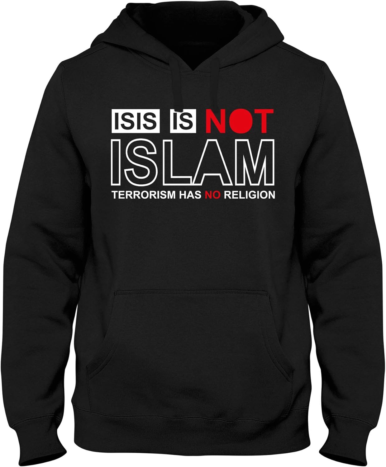 Shirtastic Hoody Hoodie Kapuzenpulli ISIS is NOT Islam Refugees S3XL