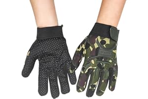 Long Keeper Kids Cycling Tactical Gloves – Boys Sport Climbing Fishing Gloves Anti Slip Full Finger Gloves