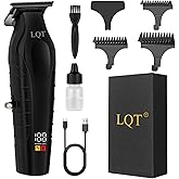 LQT Valentines Day Gifts for Him Professional Hair Trimmer for Men Cordless Beard and Mustache Zero Gap Trimmer Rechargeable Electric T Liners Clippers with Led Display and Luxury Gifts Box