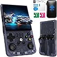 2025 New Upgrade R36MAX Retro Handheld Game Console with 64G Built-in 18000+ Classic Games, Portable Hand Held Open Source Linux System 4.0-in 4k HD IPS Screen Video Player (Gray 64GB)