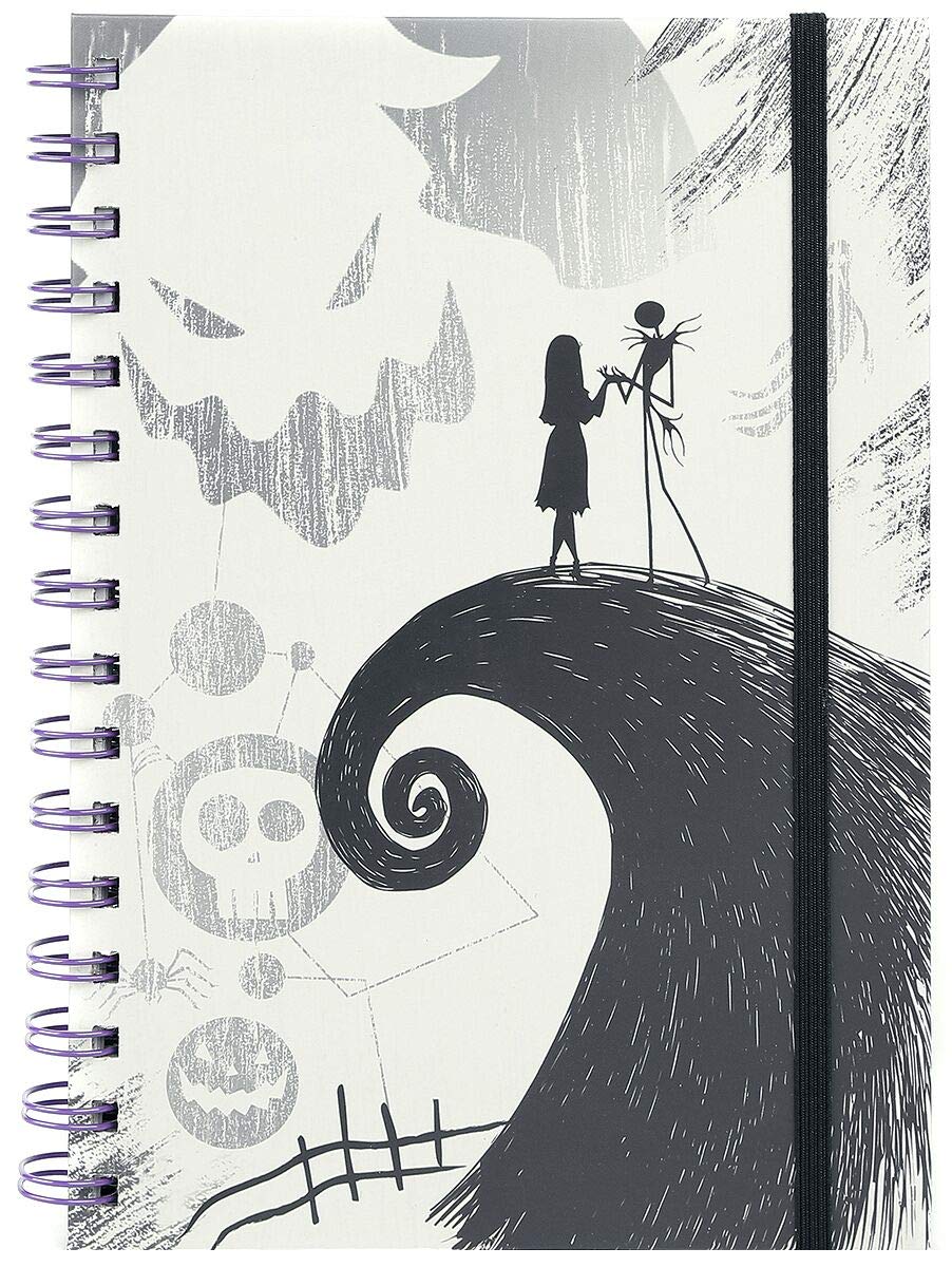 The Nightmare Before Christmas (Spiral Hill) A5 Wiro Notebook SR72658 Black