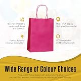Thepaperbagstore 10 Fuchsia Small Paper Party Bags With Handles 18x22x8cm view 3