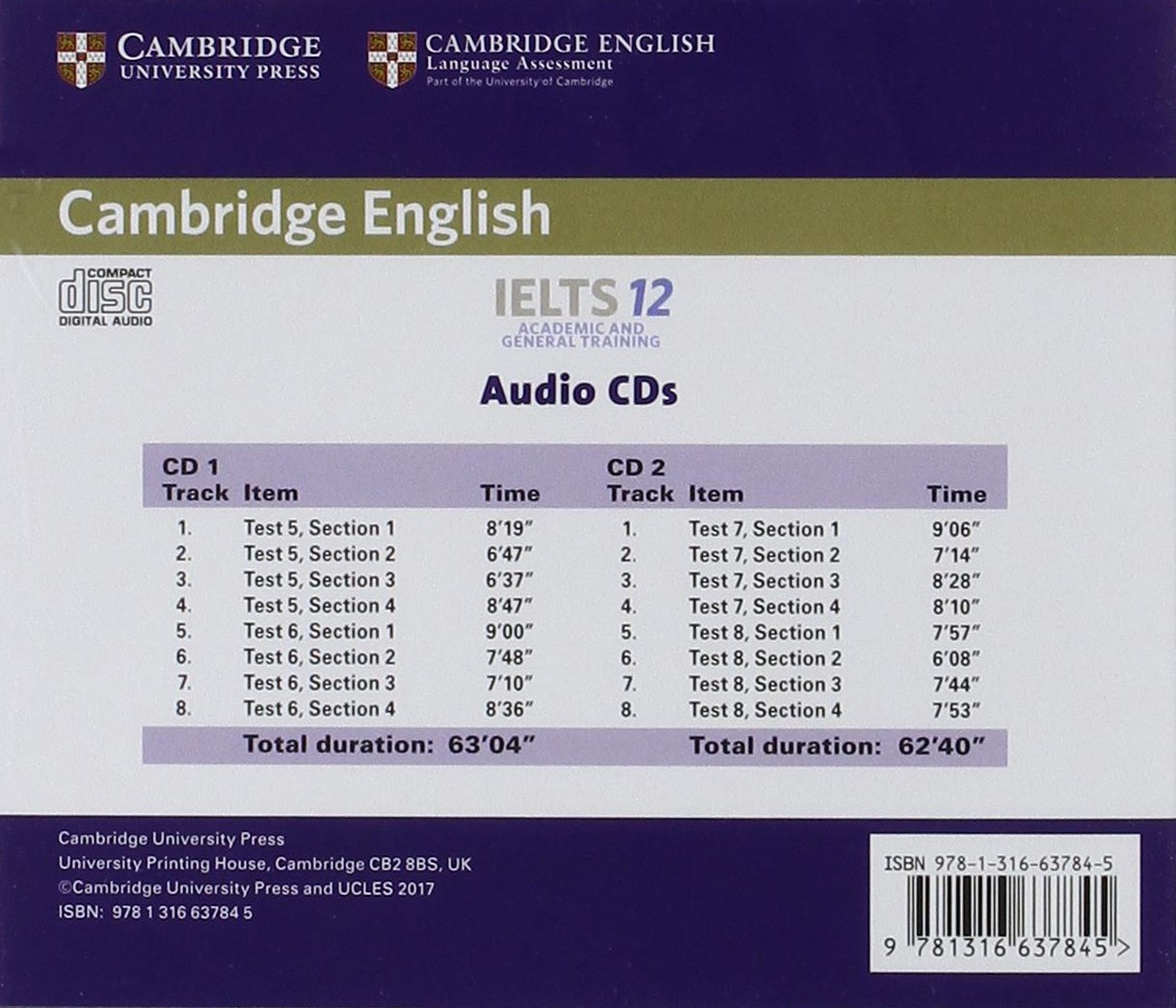 Mua Cambridge IELTS 12 Audio CDs (2) (IELTS Practice Tests) Jul 6, 2017 ...