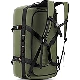 Hulongo 40L/60L/90L Large Waterproof Duffle Bag Backpack for Men, Mens Duffel Backpack Bags for Traveling, Heavy Duty (Green, 90l)