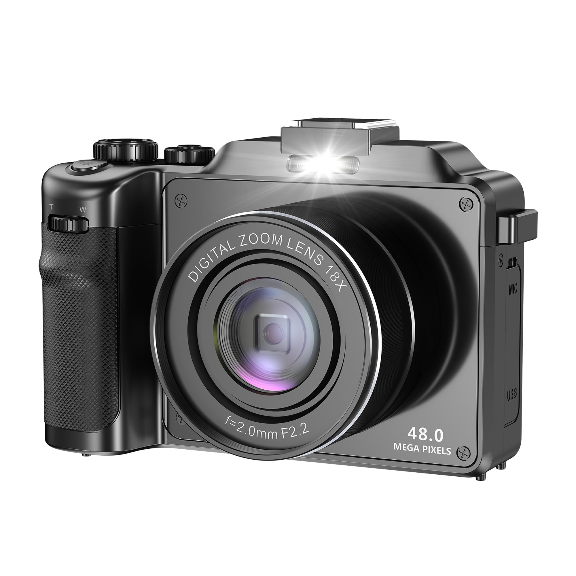 KANORLEEY 4K Digital Camera, 48MP WiFi Vlogging