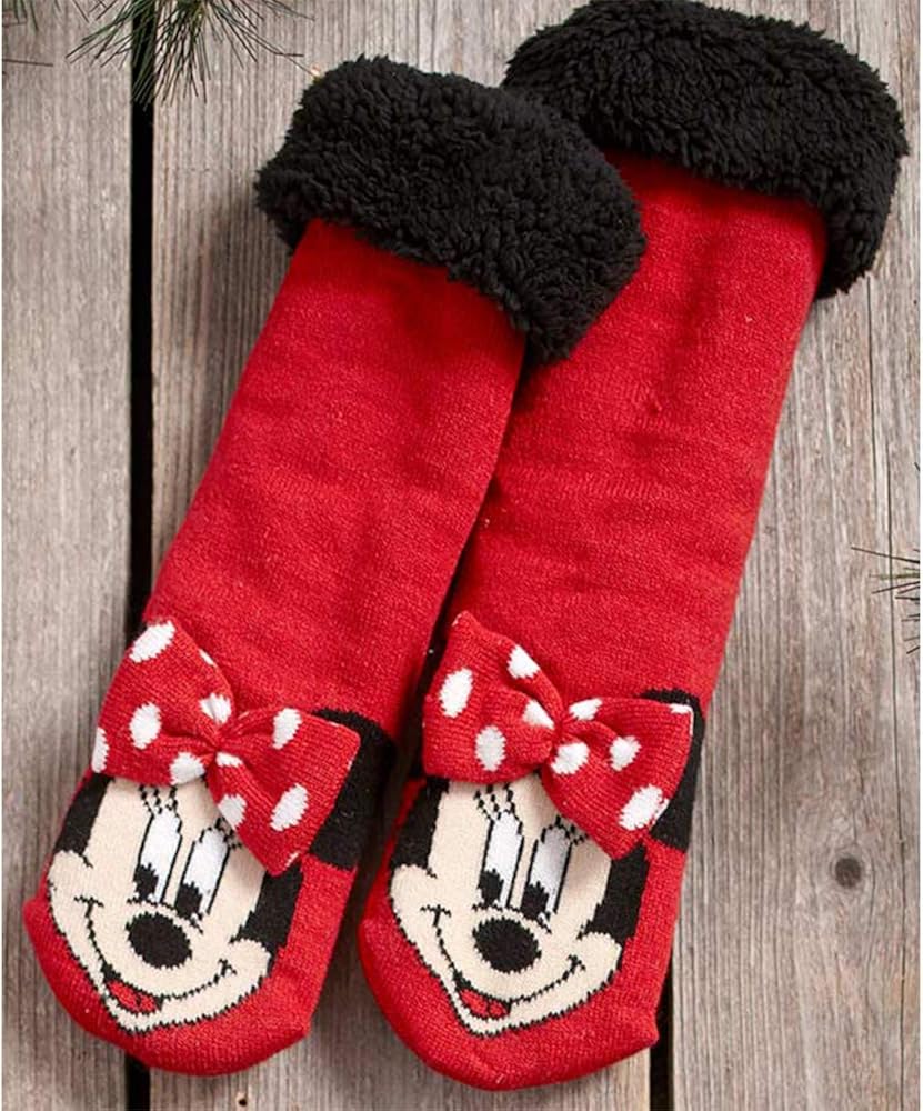 Minnie Mouse Kids Licensed PlushLined Slipper Socks