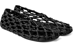 Oakmoo Mesh Ballet Flats for Women Woven Hollow Beach Ballerina Flats Comfortable Casual Slip on Mary Jane Flats