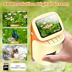 Microscope for Kids Pocket Portable 1000X 4K
