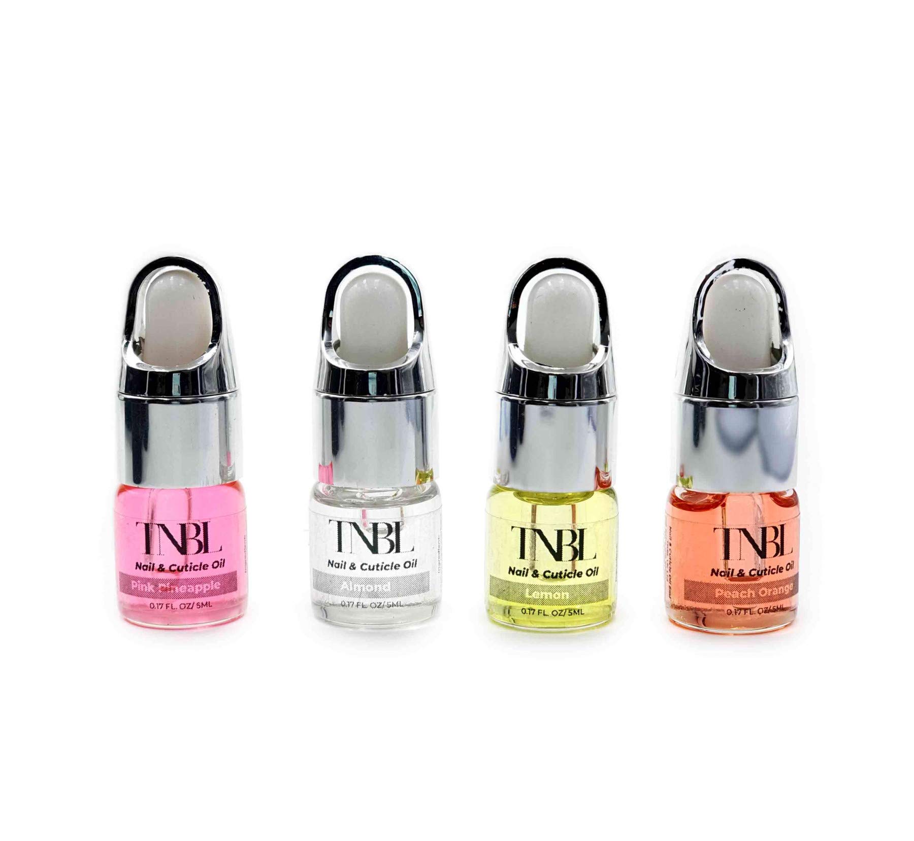 TNBL Nail & Cuticle Oil Dropper Deeply Hydrating & Nourishing Cuticle Conditioner Oil, Non-Greasy Formula and Leaves No Sticky Residue (5ml x 4pcs)
