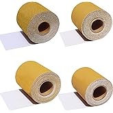 Total 20 Yards Long Continuous Roll Kit - 80 120 220 320 Grit PSA Longboard Sandpaper, 2-3/4" Wide - Self Adhesive Stickyback Sandpaper for Automotive, Woodworking, Hand Sanding Blocks