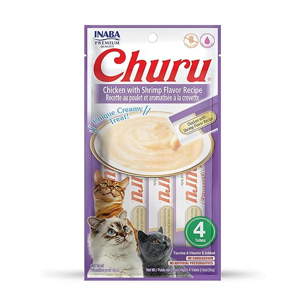 INABA CHURU CAT TREATS, GRAIN-FREE, LICKABLE, SQUEEZABLE CREAMY...