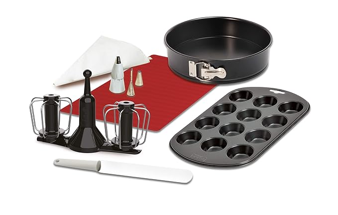 Krups XF5560 Prep&Cook Zubehör Set schwarz/weiß/rot