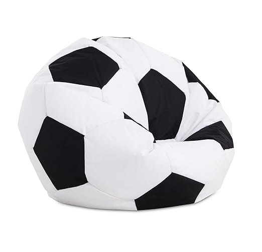 Textilhome - Balón PUF de Futbol Pelota de Puff, 90cm Diametro ...