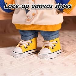 Mini Doll Shoes, 1 Pair Cute Lace Up Canvas