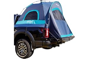 Golabs Truck Bed Tent for 5-6 Ft Bed, 8-Minute Easy Setup by Pre-Assembled Design, Waterproof PU2000mm, 2-Person Portable with Extra Rainfly Cover for Camping & Outdoor, Includes Storage Bag