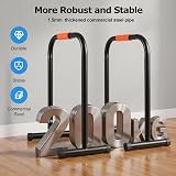 Panana Adjustable Dip Bars Heavy Duty 200kg Capacity Parallettes Home Gym view 5