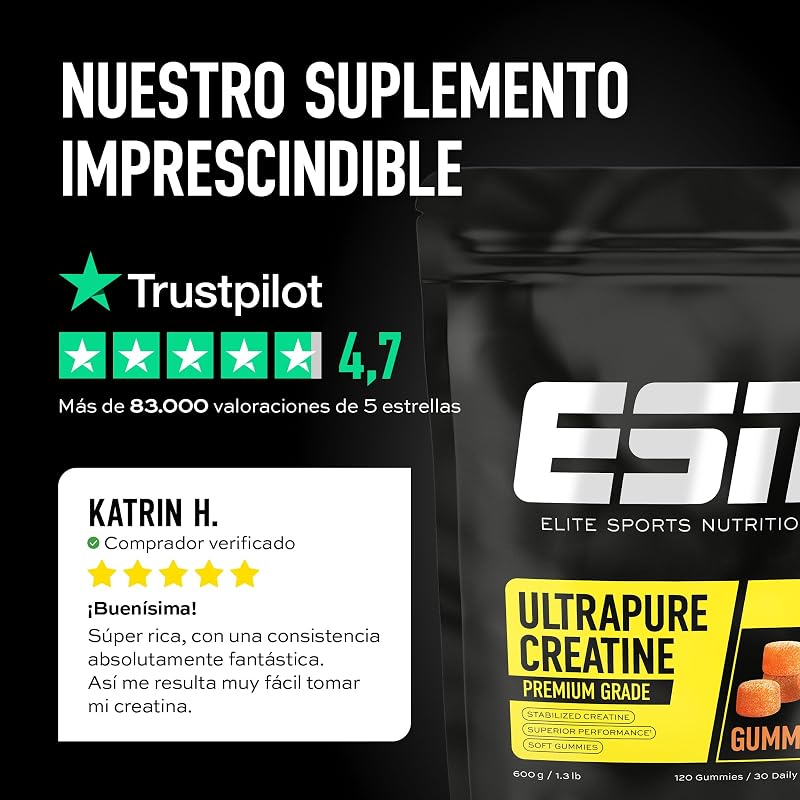 Gomas de Creatina Ultrapura, Pêssego, 120 Gomas, 30 Doses