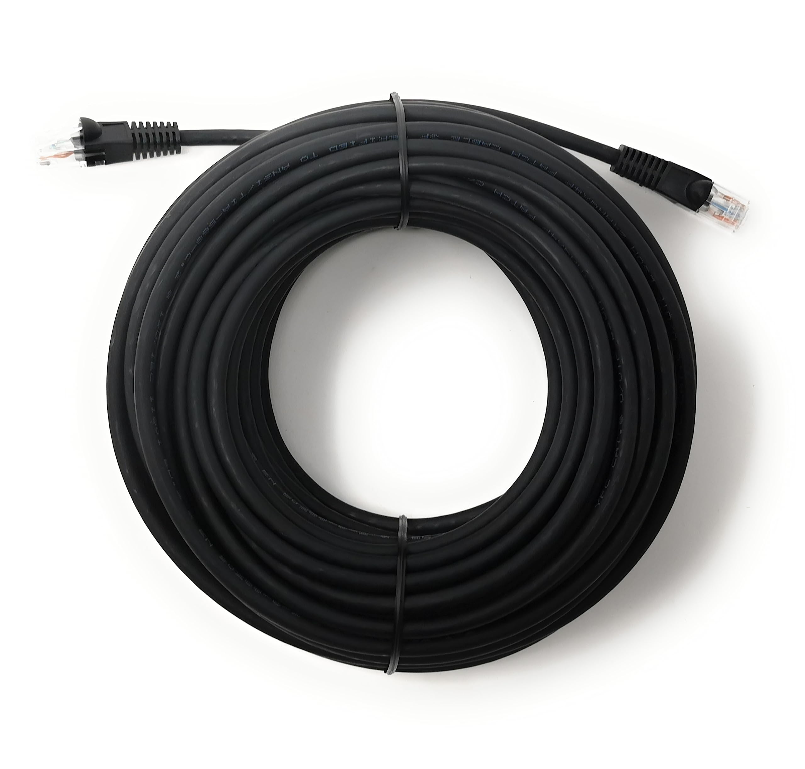 Cat6 RJ45 (UTP) Connector Ethernet Cable, LSZH Snagless Patch 24AWG Bare Copper Cores Lead for Internet, Data Transfer, Router, Modem, CCTV, Smart TV, PC, Laptop (20m, Black)