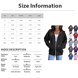 MKLUNJOP Jackets For Women Trendy Zip Up Hoodie