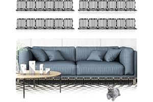 KEOHOLI 24 Pack Under Couch Blocker,Under Bed Blocker for Pets Plastic Stopper,Couch Guards Gap Bumper Stop Things Going Under Bed or Sofa Couch(5.5" H x 5.9" L)