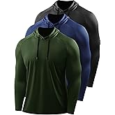 CADMUS Men's Workout Long Sleeve Fishing Shirts UPF 50+ Sun Protection Dry Fit Hoodies
