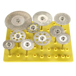 BABAN 10x 1/8'' Diamant-Trennscheibe Set Kreis Sägeblätter Scheiben Schleifen f. Dremel 2.35mm