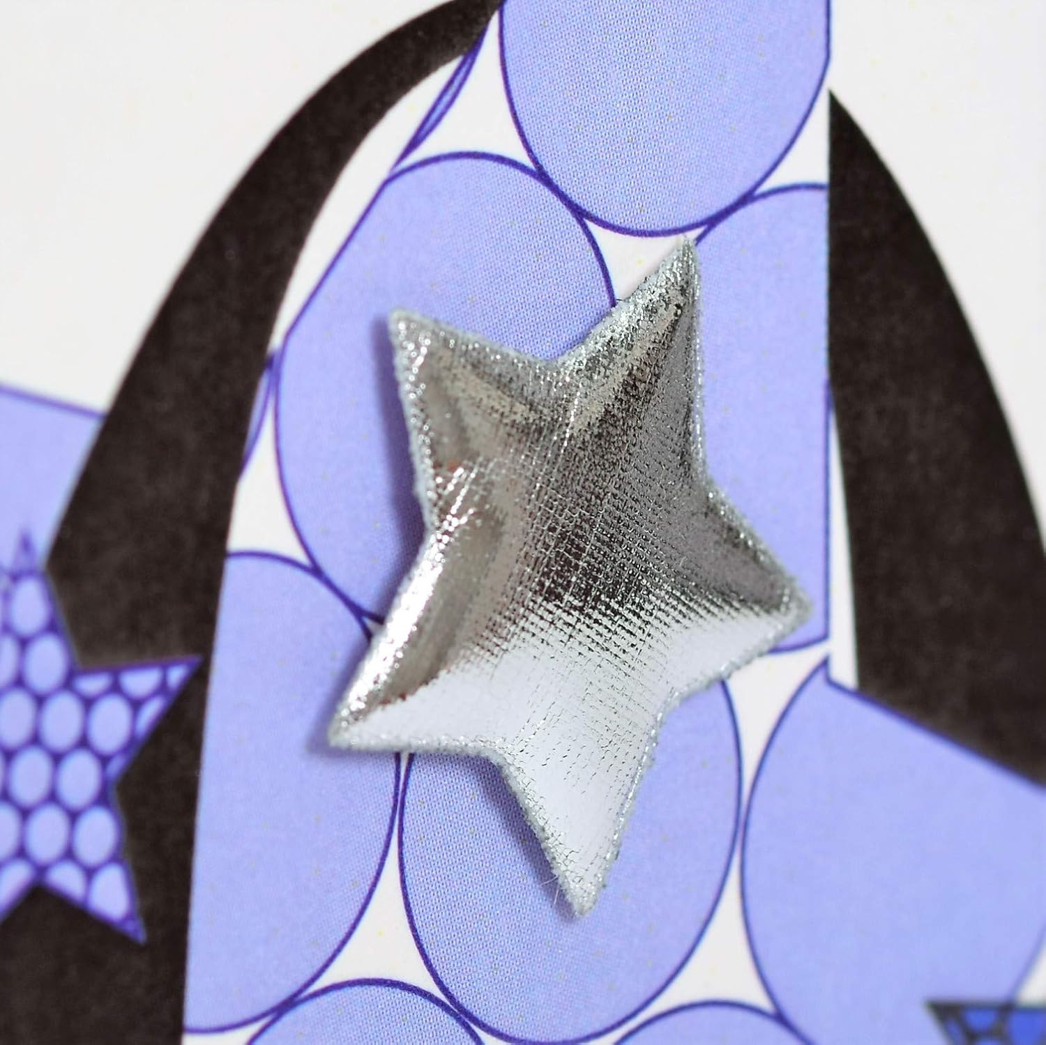 Claire Giles Greeting Cards, Welsh Happy 80th Birthday Card, Penblwydd Hapus, Blue Stars Age 80 Greeting Card - Image 5