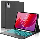 Touch Backlit Keyboard Case for Lenovo Tab M11 / K11 LTE 11 Inch 2024,Black | Multi-Touch Trackpad,Magnetically Detachable Ultra-Thin Keyboard,PU Leather Protective case with Pen Holder,7 Colors Backlit
