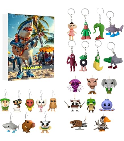 Calendrier De L'Avent Italien 2025 LUKIUP - 24 Figurines Uniques Tung Tung Tung, Boîtes Surprises, Décoration Et Collection Noël