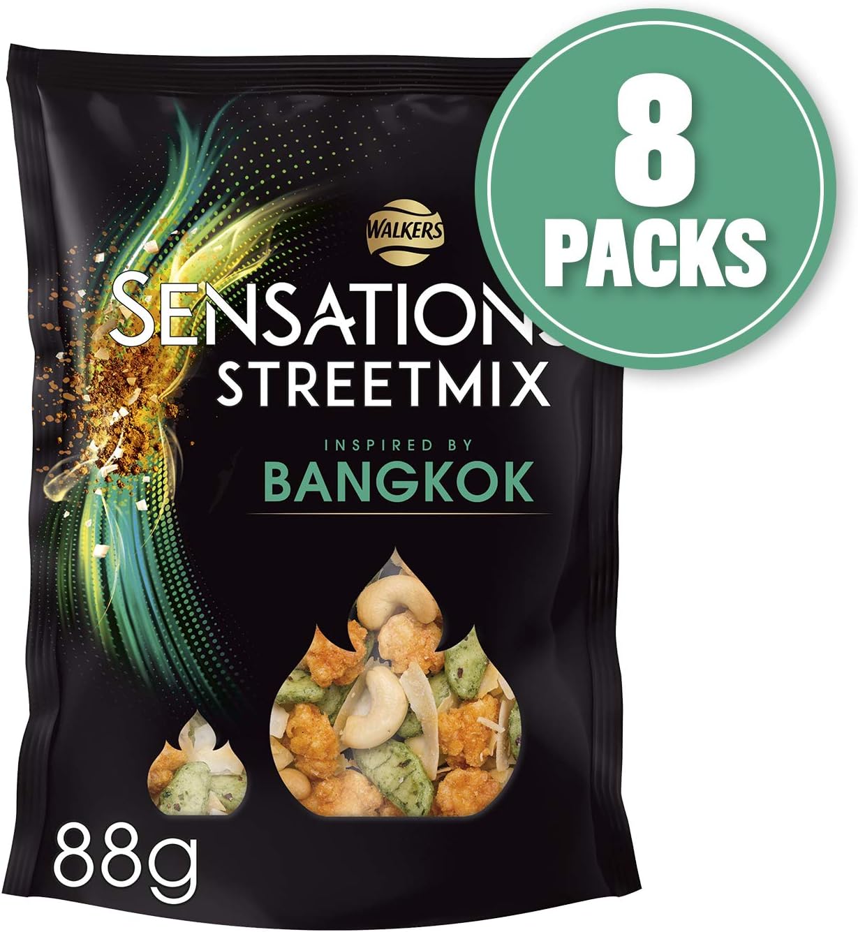 Sensations Streetmix Bangkok Snacks and Nuts Mix, 88 g, Pack of 8
