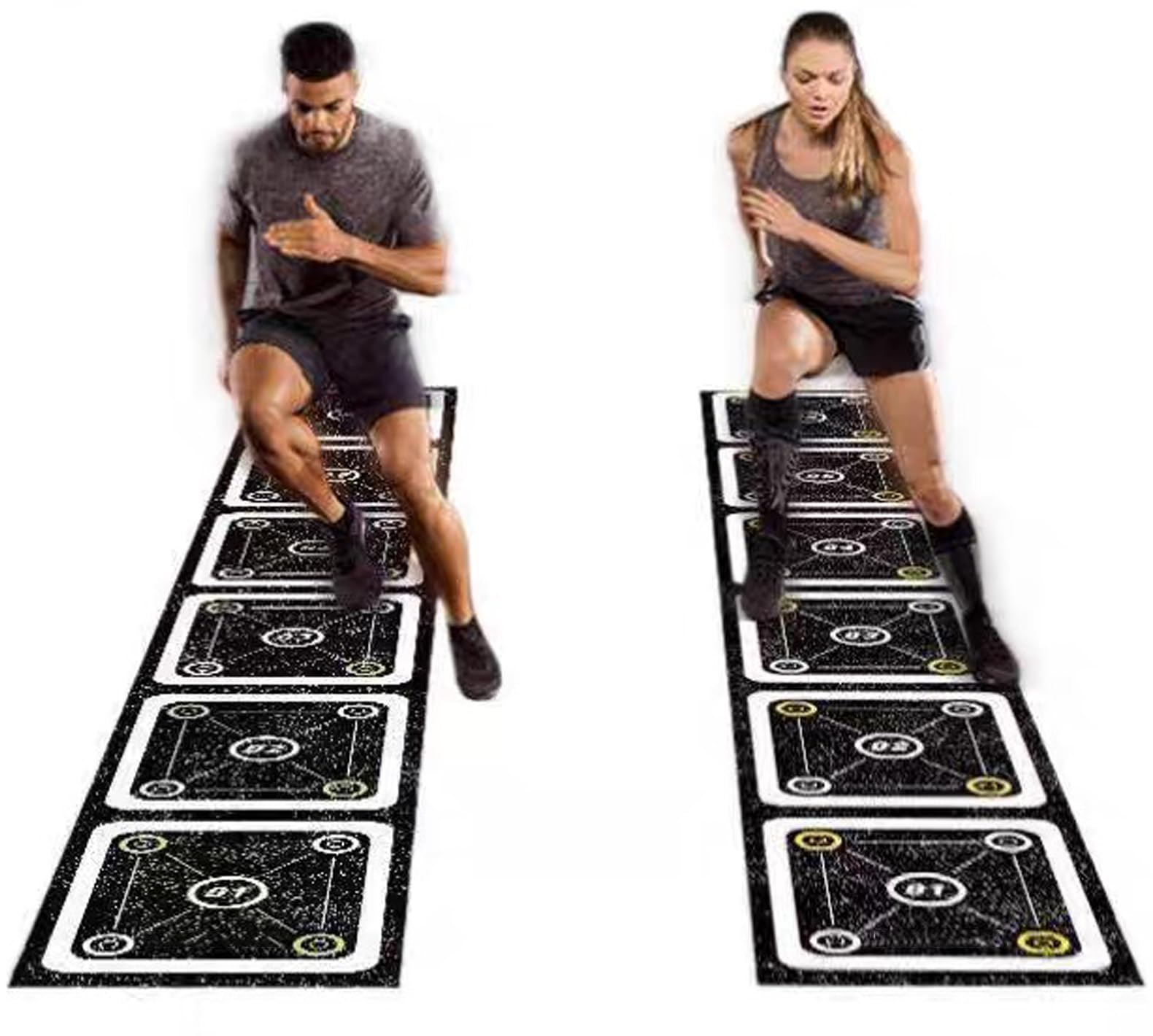 Photo 1 of HUAGHEE Rubber Agility Ladder 15 Ft Non-Slip Speed Agility Training Ladder for Soccer Footwork Training?Flat Agility Ladder for Children's Physical Training Equipment (15 ft)