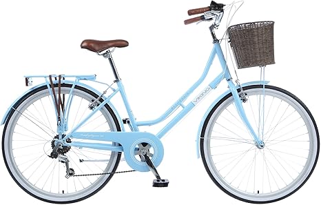 pastel blue bike with basket