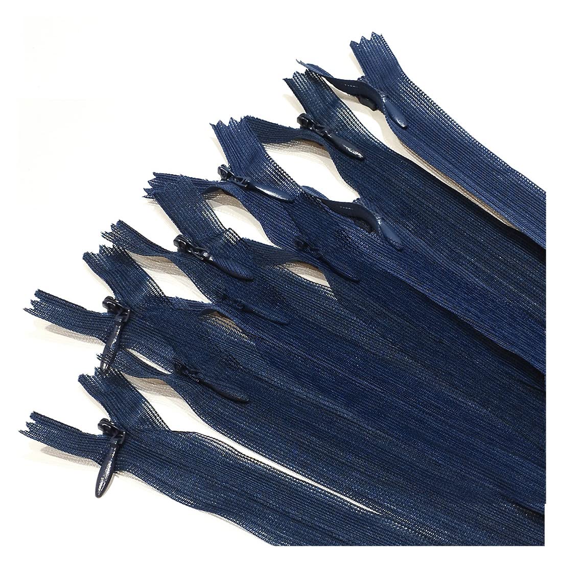 Pack of 10 Invisible Closed Zippers, Zippers in Many Sizes and Colors #3, Fine, Elegant and Discreet Zipper to Sew On Clothes, Dresses, Skirts, Sewing, (22 cm, 226)