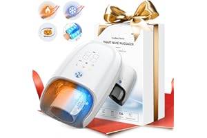 EHIGHTOP Hand Massager with Heat and Compression & Kneading Massage for Arthritis Carpal Tunnel Pain Relief, Cordless Hand Massager with 6 Modes & 6 Intensities, Birthday Gifts for Women Men Him Her Mom Dad