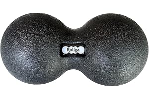 Rollga Peanut - The Better Peanut Ball Roller for Deep Tissue Massage, Mobility, Physical Therapy, Double Lacrosse Ball Massage, Back Pain, Myofascial Release, Muscle Knots, Suboccipital, & Acupoint