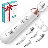 COSLUS Professional Manicure Pedicure Kit: 5 in 1 Electric Nail File Set Toenail Grinder, 5 Speed Cordless Nail Drill for Thick Nail Toenail Cuticle, Hand Feet Trimmer Buffer for Women Men Baby Pets