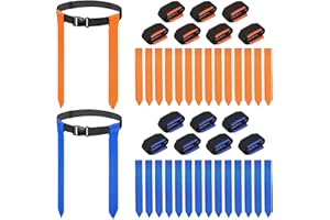 Flag Football Belts, 14 Players Flag Football Set for Adults Youth and Kids with 28 Flags Indoor Outdoor Training (Blue and O